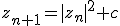  z_{n+1}=|z_n|^2+c